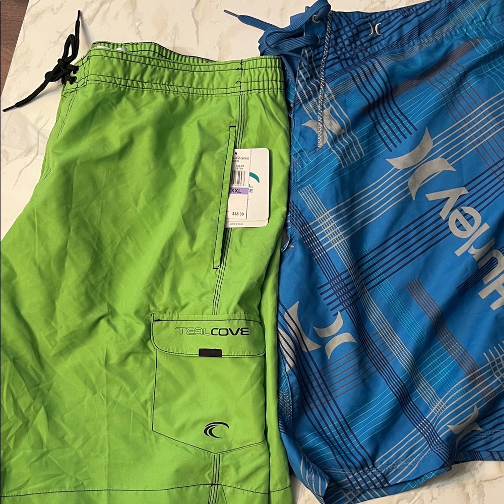 TWO Pair of men’s XXL swim trunks bathing suits BNWT